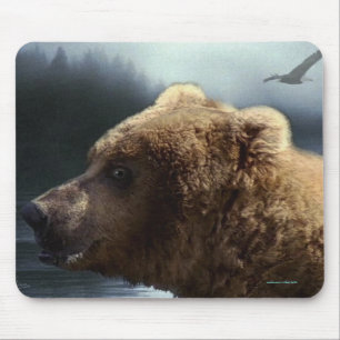 Grizzy Bar Wildlife Supporter Art Mousepad