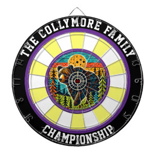 Grizzy Bären Forest Aim Design Dartscheibe