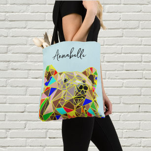 Grizzy Colorful Modern - Individuelle Name - Aquam Tasche