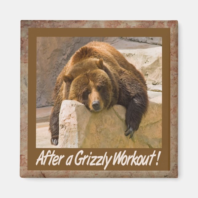 Grizzy Workout Magnet (Vorne)