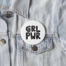 GRL PWR Girl Power Typografie Button