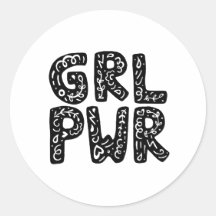 GRL PWR Girl Power Typografie