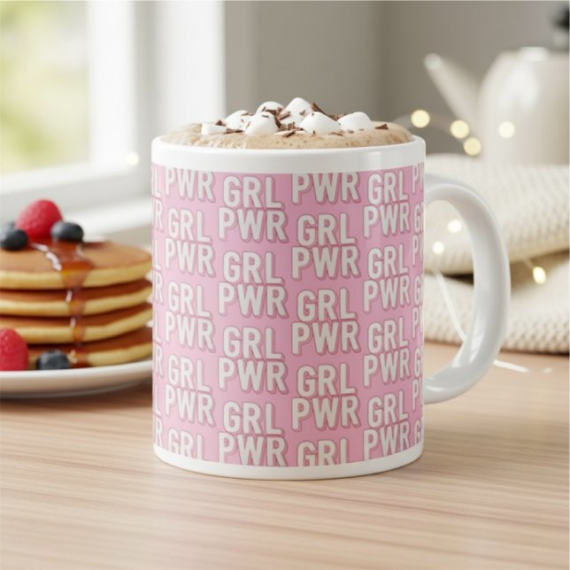 GRL PWR Jumbo-Tasse (Von Creator hochgeladen)
