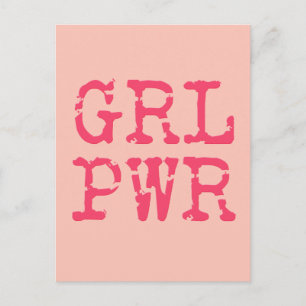 GRL PWR (Mädchen) - Fun Zitat Postkarte
