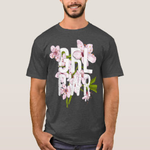 Grl pwr niedliche Motivierend Grafik mit Blume für T-Shirt