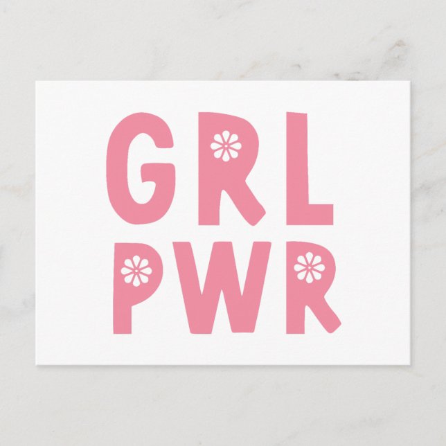 Grl pwr postkarte (Vorderseite)