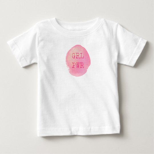 GRL PWR ROSA U. GELB BABY T-SHIRT