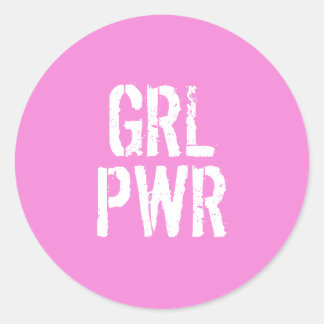GRL PWR - RUNDER AUFKLEBER
