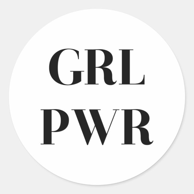 GRL PWR RUNDER AUFKLEBER (Vorderseite)