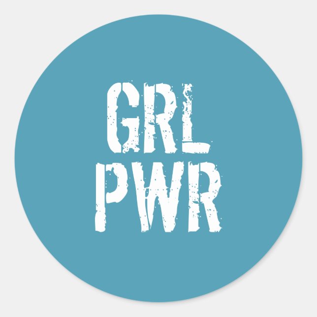 GRL PWR - RUNDER AUFKLEBER (Vorderseite)