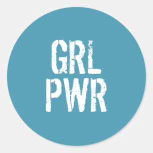 GRL PWR - RUNDER AUFKLEBER