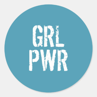 GRL PWR - RUNDER AUFKLEBER