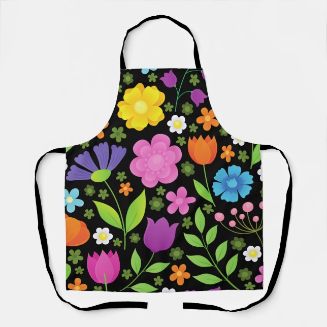 Grob positive Blume farbenfroh Schürze (Vorderseite)