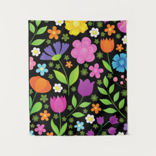 Grob positive Blume farbenfroh Wandteppich
