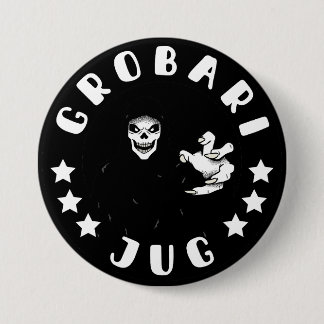 Grobari Jug Kosac Smrti Crno Beli Partizan  Button