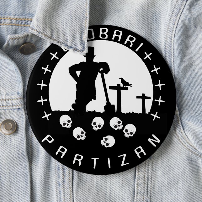 Grobari Partizan Lobanje  Button (Beispiel)