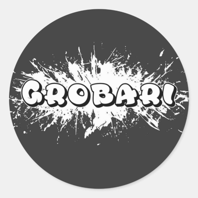 Grobari Runder Aufkleber (Vorderseite)
