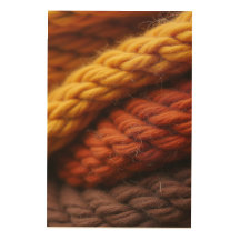 Grobe Strickgarntextur Gelb Orange Braun