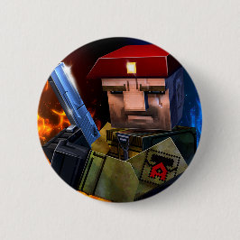 Grober Kriegers-Knopf Pixelfield Spiel-| Button