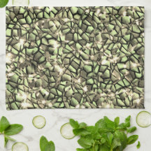 Grobgrüne Sepia-Mosaikschichten und Glitzern