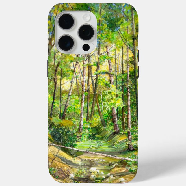 Grobmalerei Aquarell auf Seide Case-Mate iPhone Hülle (Rückseite)