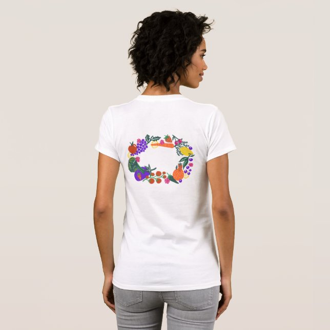 Groceries Wreath T-Shirt (Schwarz voll)