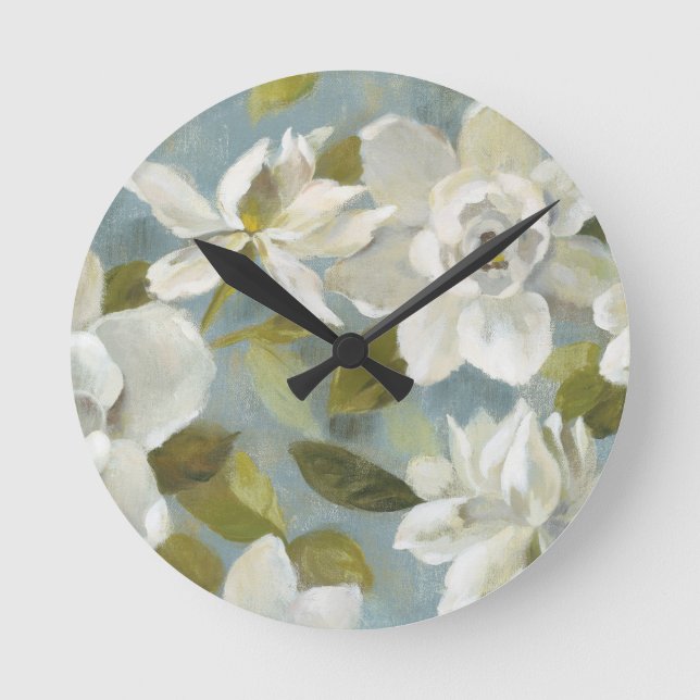 Gröden auf Slate Blue Runde Wanduhr (Vorderseite)