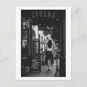 Grodno Belarus Architektur Stadt Aussicht Menschen Postkarte