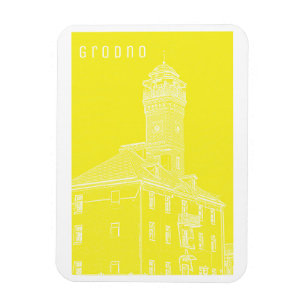 Grodno Belarus Architektur Stadt Aussicht Wassertu Magnet