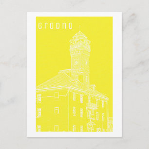 Grodno Belarus Architektur Stadt Aussicht Wassertu Postkarte