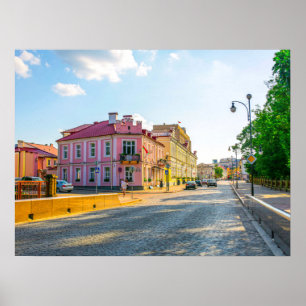 Grodno Belarus Architektur Stadt Stadtbild Straße Poster