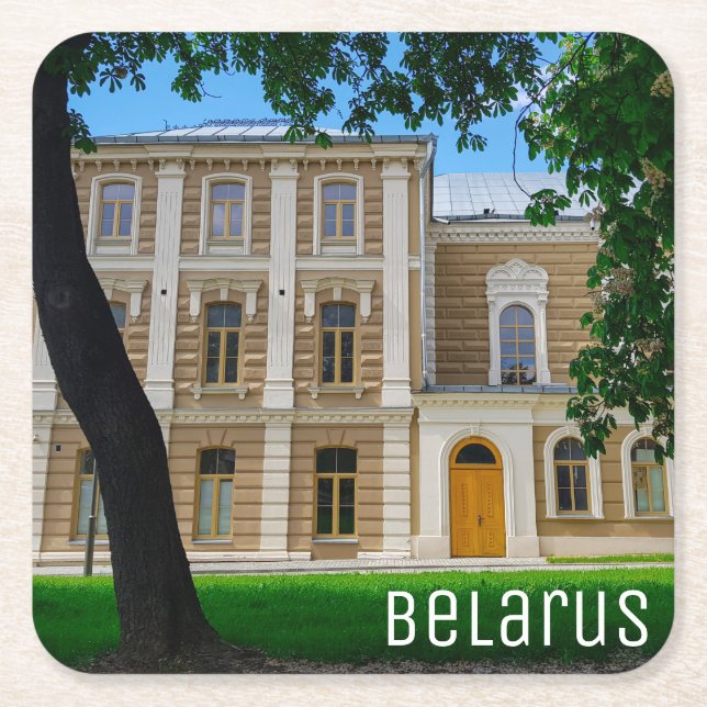 Grodno Belarus Städtebau Synagoge Rechteckiger Pappuntersetzer (Vorderseite)