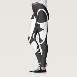 Groggy Glitch Face Leggings