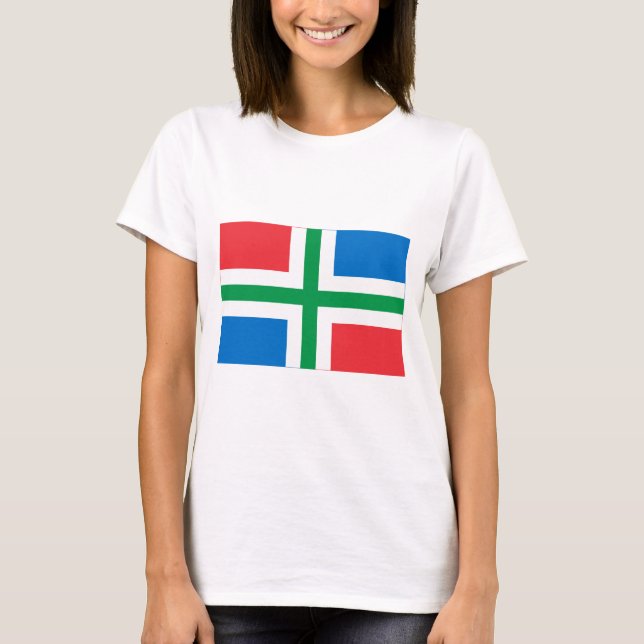 Groningen-Flagge T-Shirt (Vorderseite)