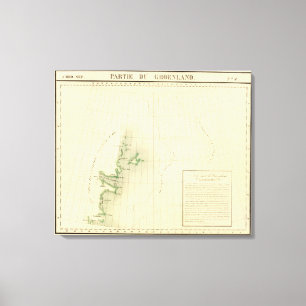 Grönland-Atlas-Karte Leinwanddruck