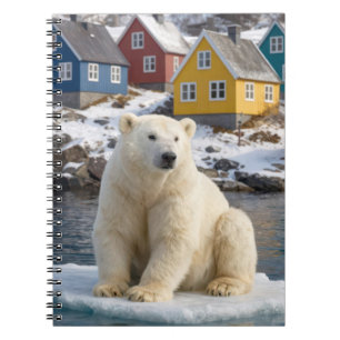 Grönland-Eisbär auf einer Eisscholle Notizblock