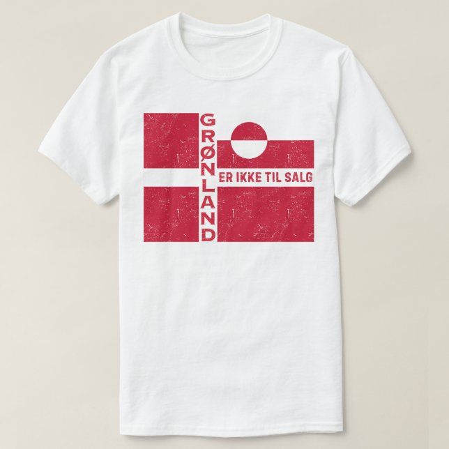 Grønland Er Ikke Til Salg Flag T-Shirt (Design vorne)