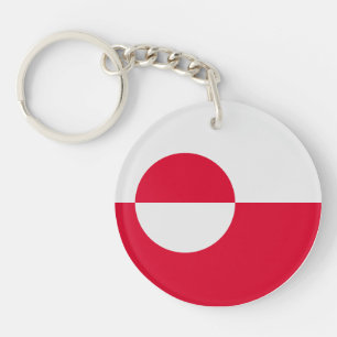 Grönland-Flagge Acryl-Schlüsselanhänger – Patrioti Schlüsselanhänger