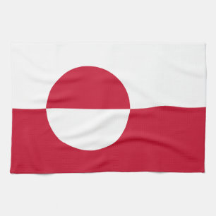 Grönland-Flagge Geschirrtuch