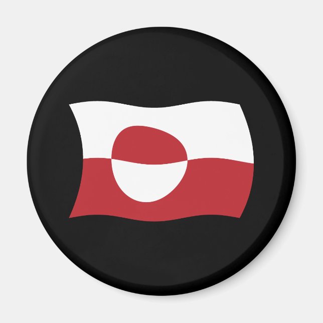 Grönland Flagge Magnet (Vorne)