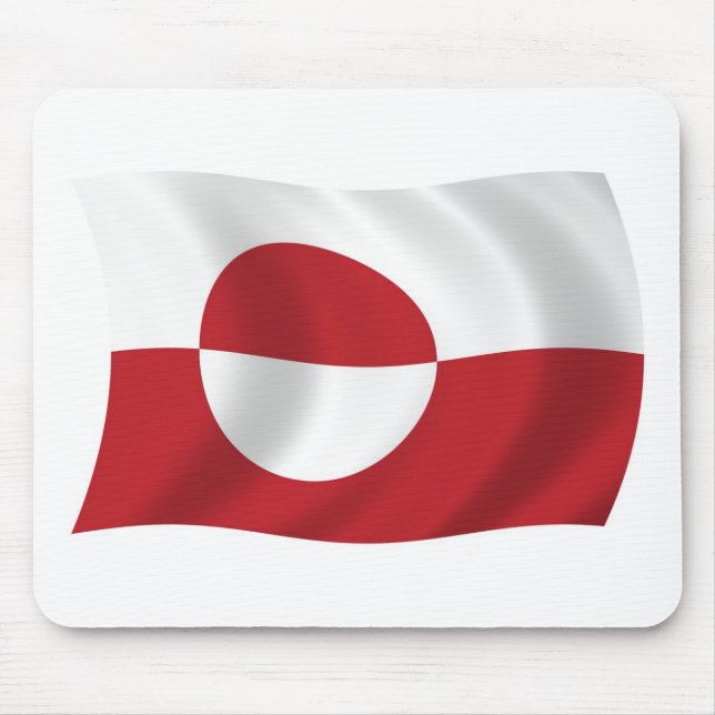 Grönland Flagge Mauspad (Vorne)
