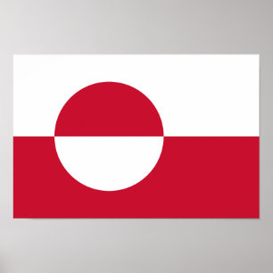Grönland-Flagge Poster