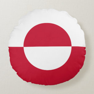 Grönland-Flagge Rundes Kissen