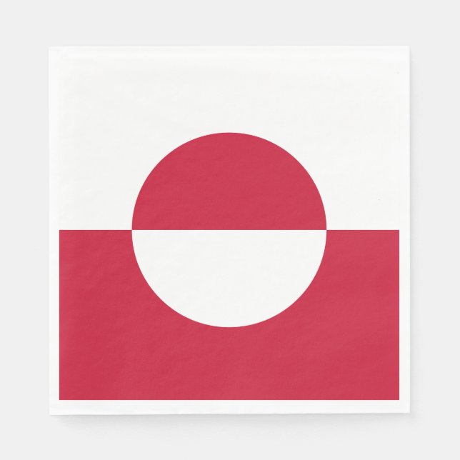 Grönland-Flagge Serviette (Vorderseite)