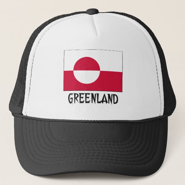 Grönland-Flagge Truckerkappe (Vorderseite)