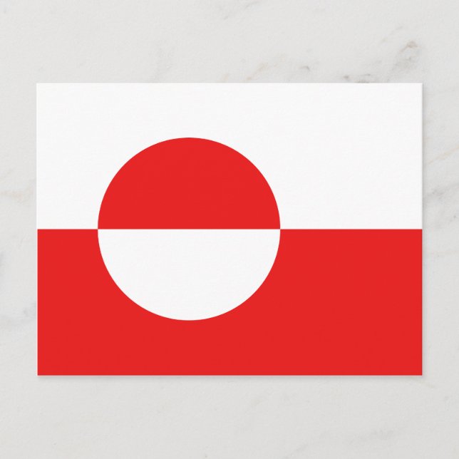 Grönland-Flaggen-Postkarte Postkarte (Vorderseite)