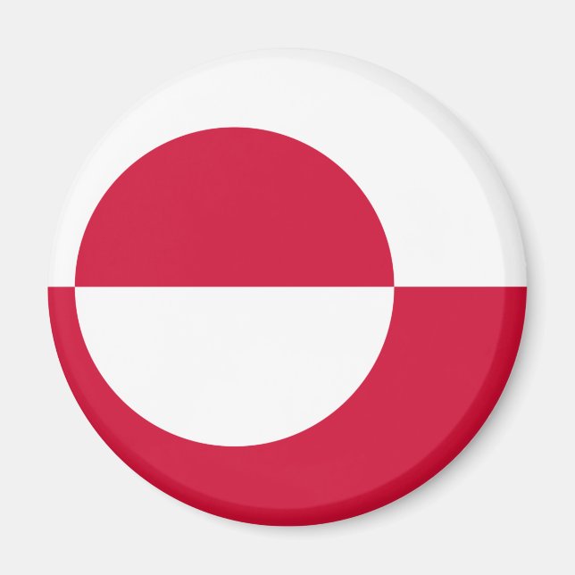 Grönland-Flaggenmagnet Magnet (Vorne)