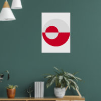 Grönland-Flaggenposter – 20x28 Zoll patriotische K