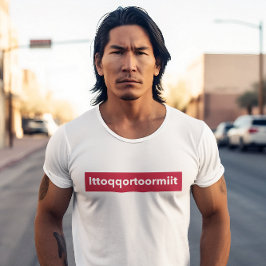 Grönland Ittoqortoormiit Rote Typografie T-Shirt