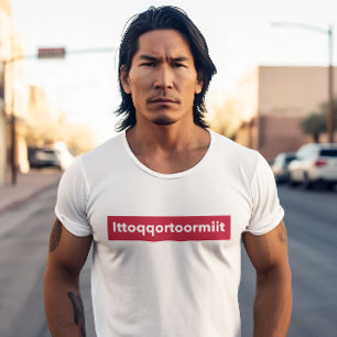 Grönland Ittoqortoormiit Rote Typografie T-Shirt